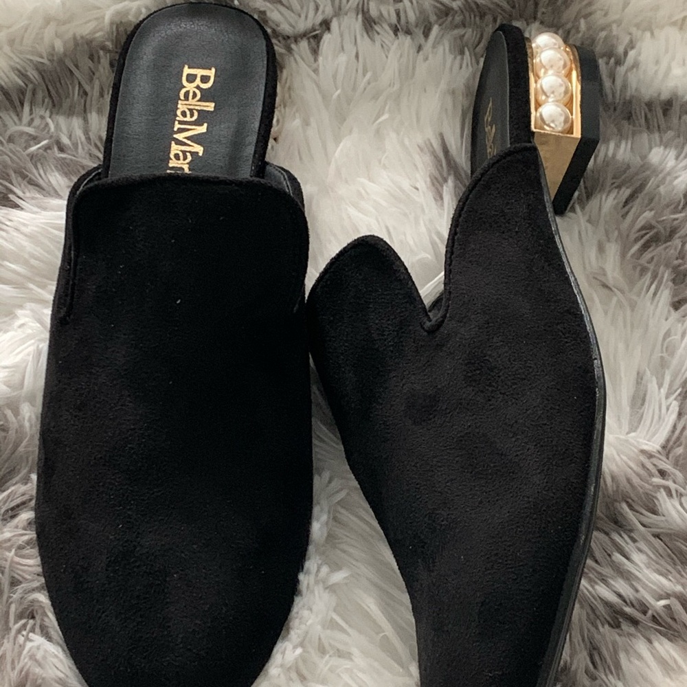 Cute Mule Slides- Candy Pearl and Black Brand New